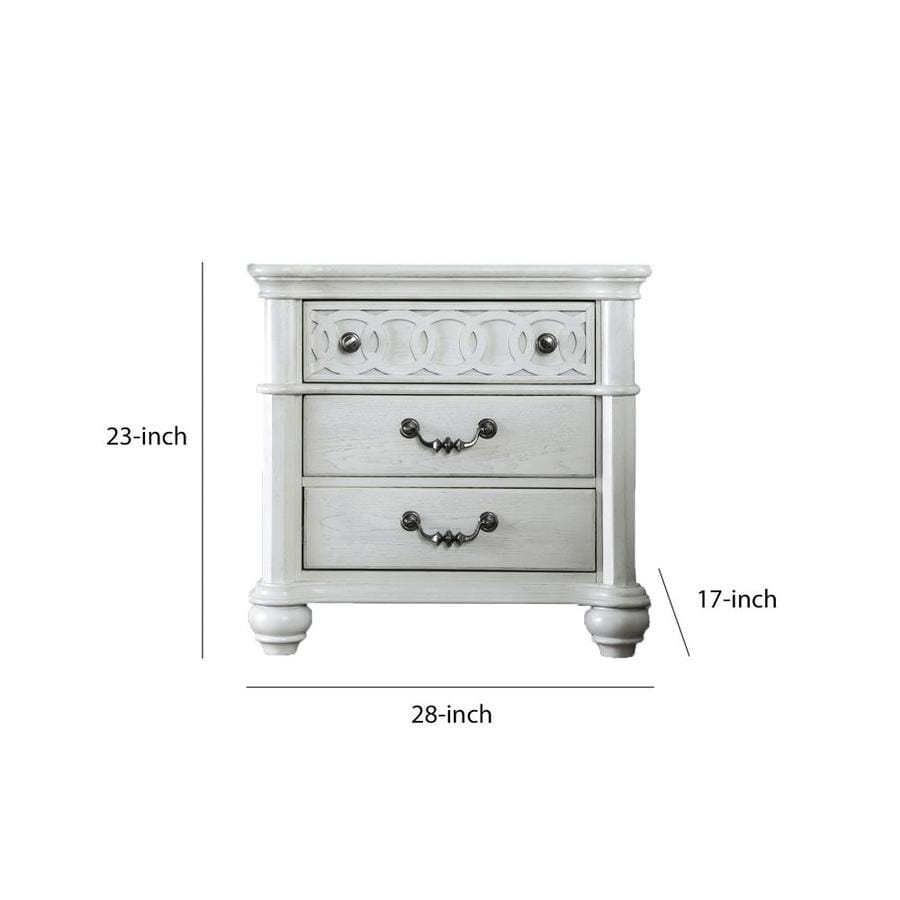 Benzara White Nightstand In The Nightstands Department At Lowes Com