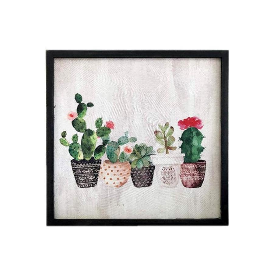 Parisloft Cactus Canvas Wall Decor In The Wall Art Department At Lowes Com