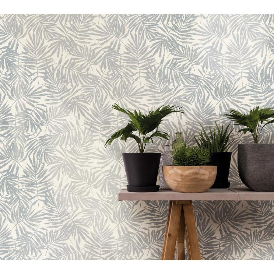 Marburg La Veneziana Pewter Leaf Wallpaper in the Wallpaper department