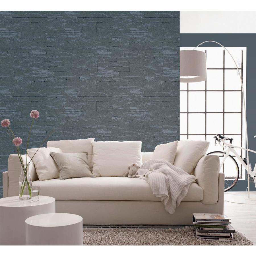 Marburg Rheta Charcoal Stone Wallpaper in the Wallpaper department at