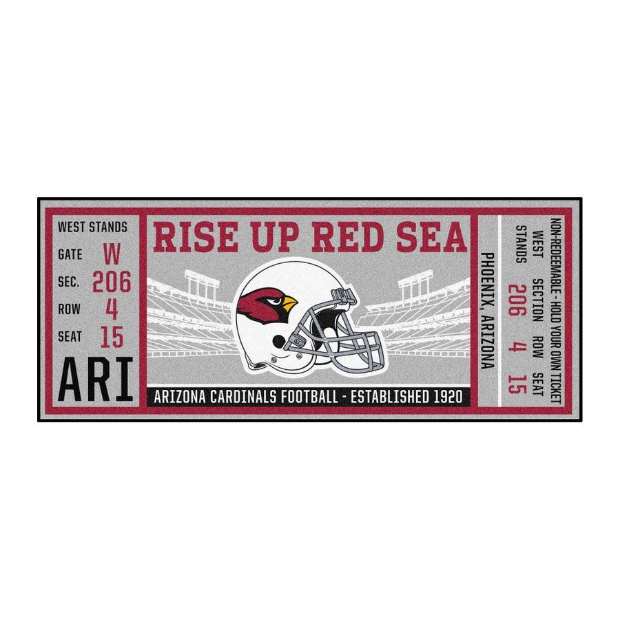 FANMATS NFL- Arizona Cardinals Ticket Runner Rug- 30in. x 72in. in the Rugs department at www.waterandnature.org