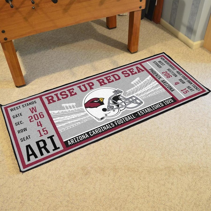 FANMATS NFL- Arizona Cardinals Ticket Runner Rug- 30in. x 72in. in the Rugs department at www.speedy25.com