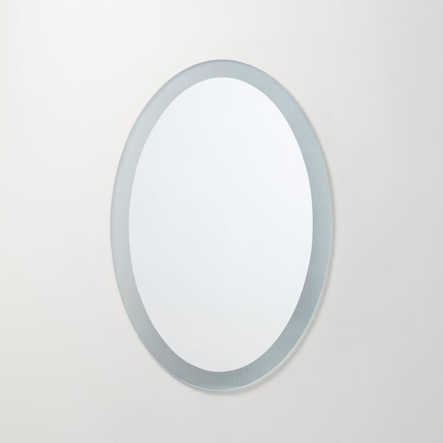 Better Bevel 24 In Silver Oval Frameless Bathroom Mirror In The Bathroom Mirrors Department At