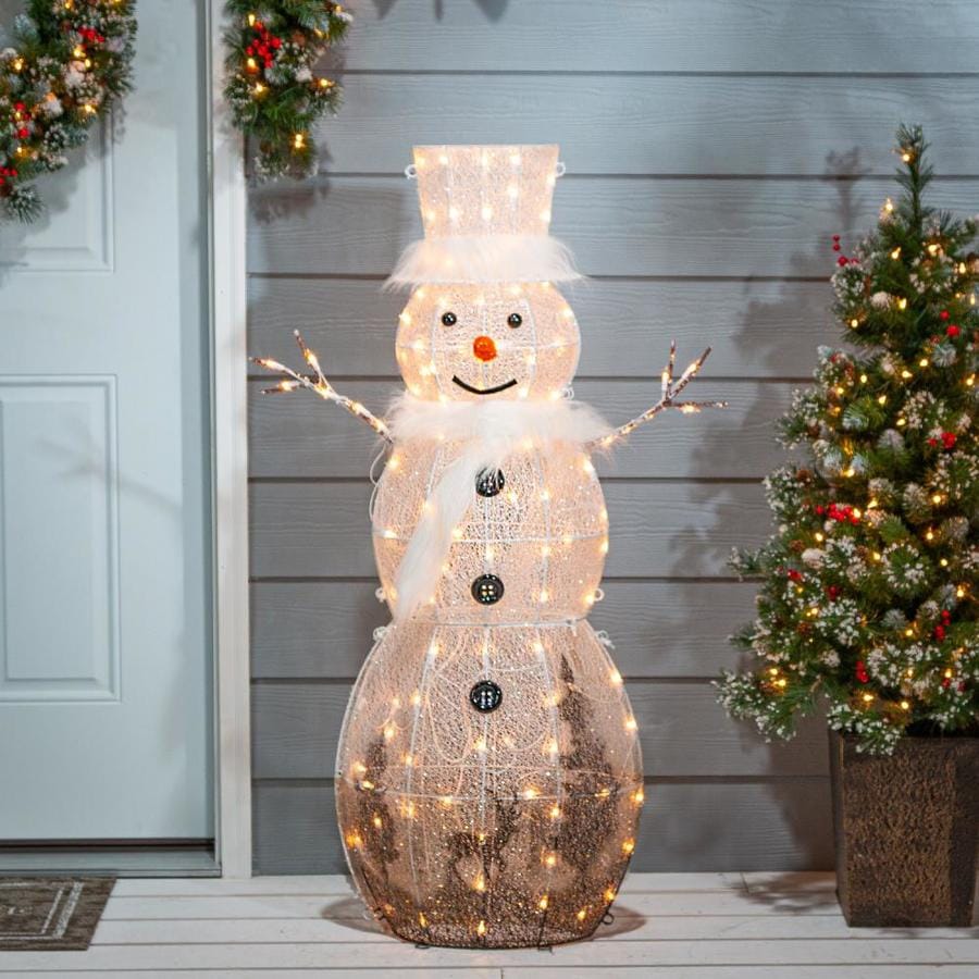 Gerson International 48-in Snowman Light Display With White LED Lights ...