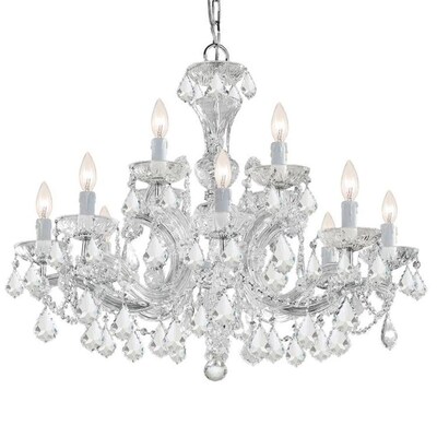 Crystorama Maria Theresa 12-Light Polished Chrome Traditional Crystal Chandelier Crystorama Maria Theresa 12-Light Polished Chrome Traditional Crystal Chandelier