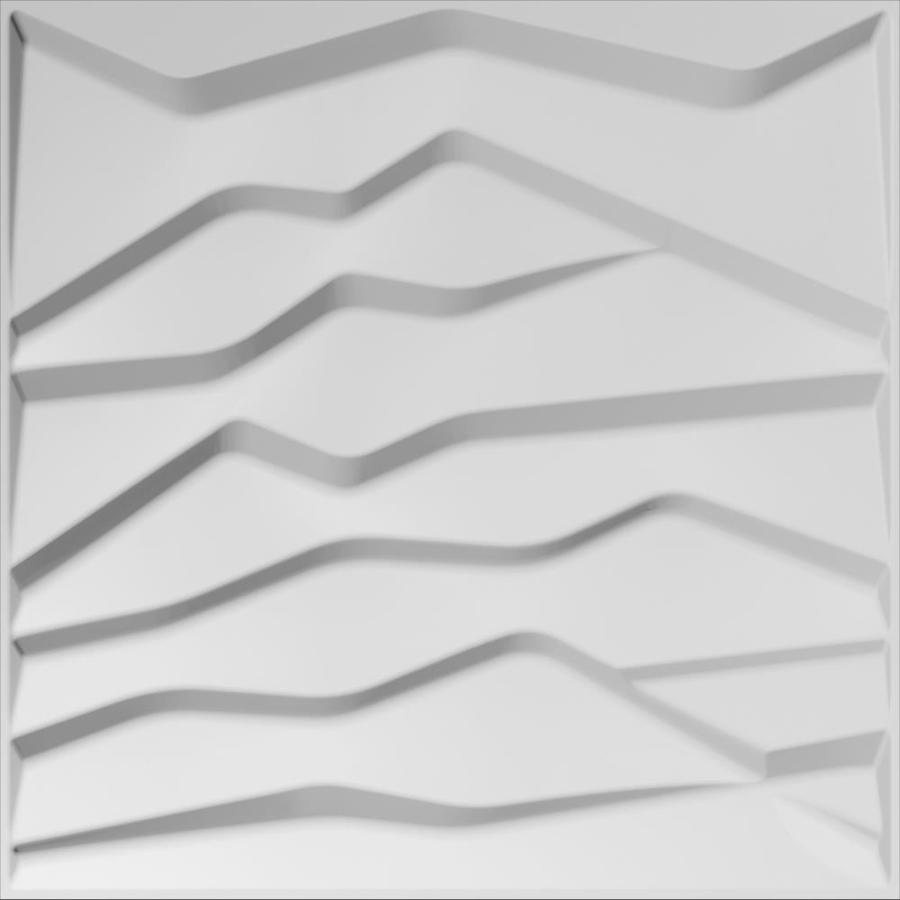 ft. 3.2 ft x 1.6 ft Flowers Interior Design Wall Paneling Decor Dundee Deco P459694 Off-White 96cm x 48cm PVC 3D Wall Panel 0.46 sq. m 5.12 sq Silver Faux Waves