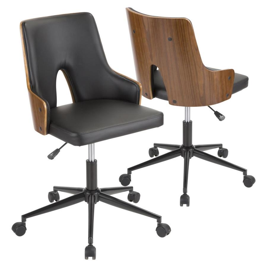 mid century office chair leather