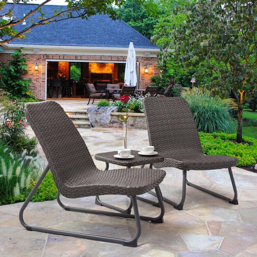 CASAINC 3-Piece Resin Frame Patio Conversation Set in the Patio Conversation Sets department at 