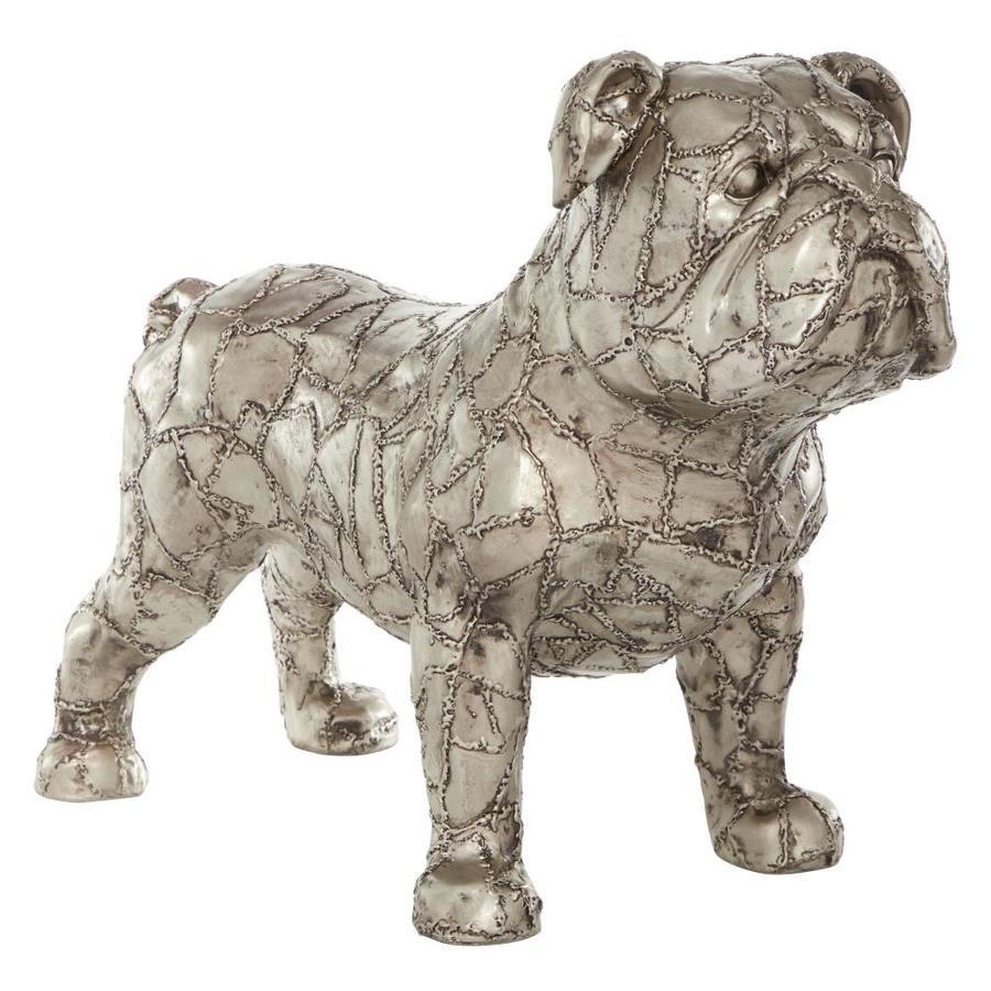 N.C Statue en R/ésine D/écorative Bouledogue Fran/çais 45cm Gold