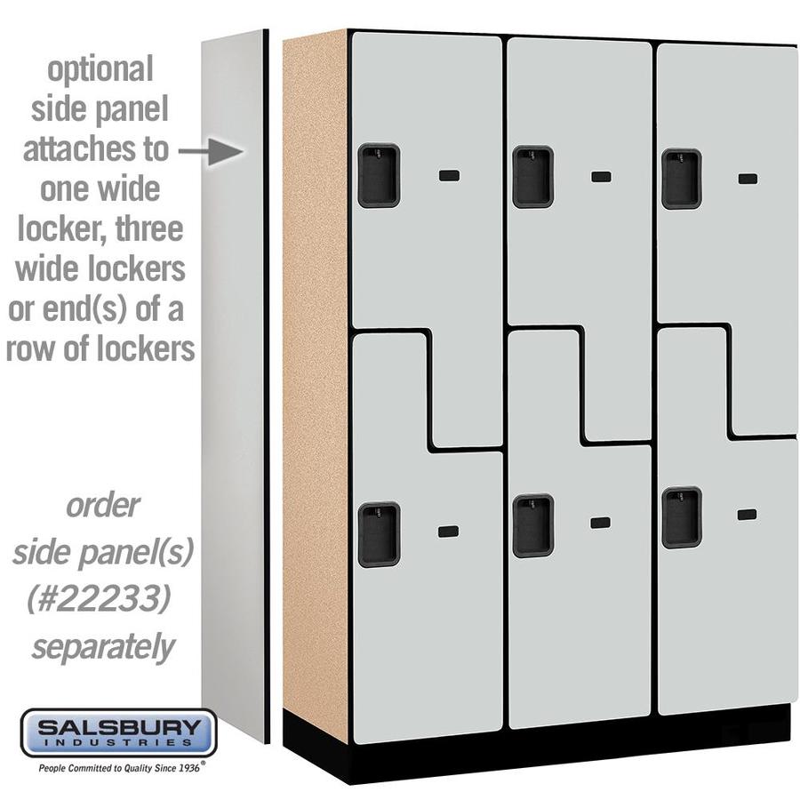 Salsbury Industries 18 In Wide Double Tier S Style Designer Wood Locker 3 Wide 6 Ft High