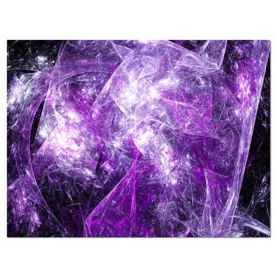 Designart Mystic Purple Fractal Abstract Wall Art Canvas In The Wall Art Department At Lowes Com