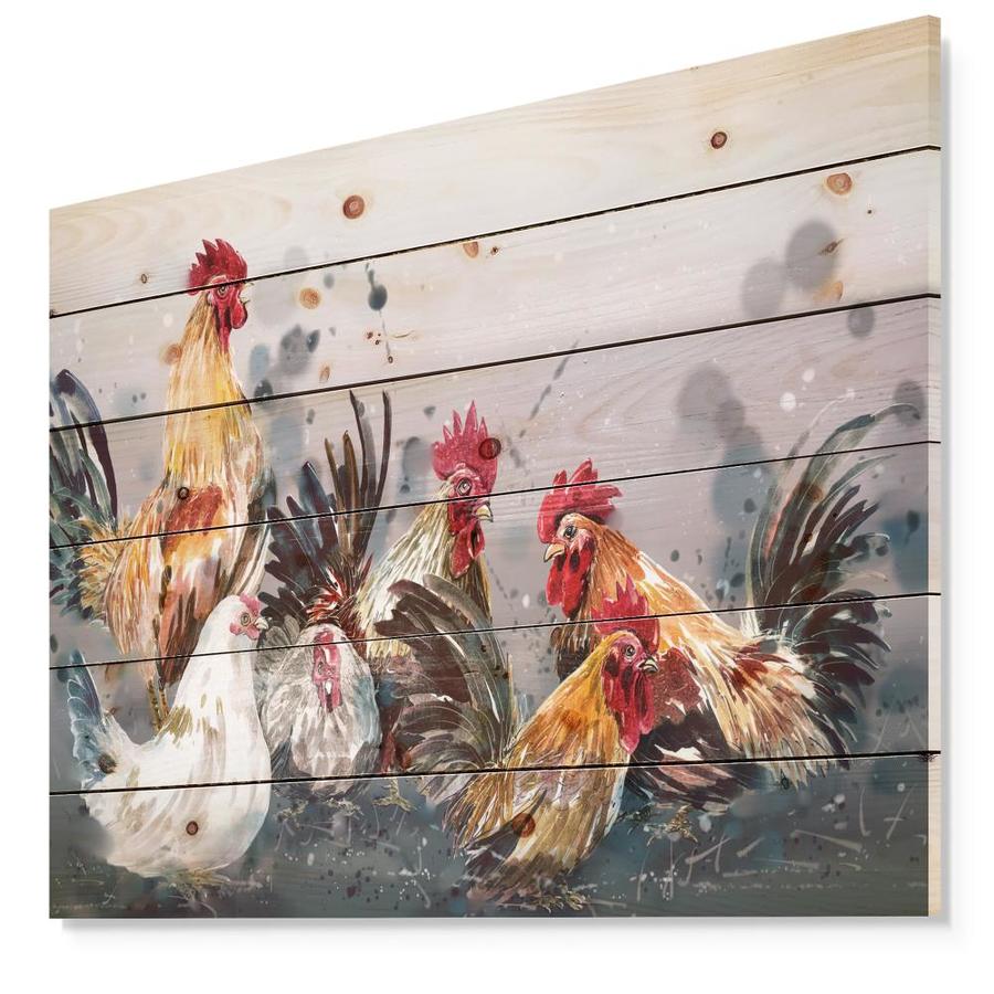 Art Animal Painting Rooster Pattern Wall Art and Home Decoration Canvas Art Print on Canvas 20 x 17 in No Framed
