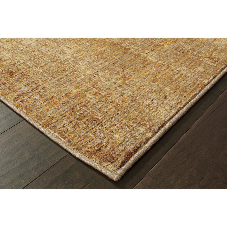 Archer Lane Montgomery 8 x 10 Gold Indoor Solid Area Rug in the Rugs