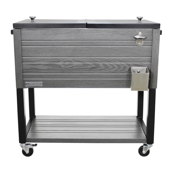 Permasteel 80qt Rustic Antique Patio Cooler Grey In The Beverage Coolers Department At Com - Permasteel 80 Qt Rolling Patio Cooler Cart In Blue Permasteel 80qt Rustic Antique Patio Cooler Grey In The Beverage Coolers Department At Com - Permasteel 80 Qt Rolling Patio Cooler Cart In Blue