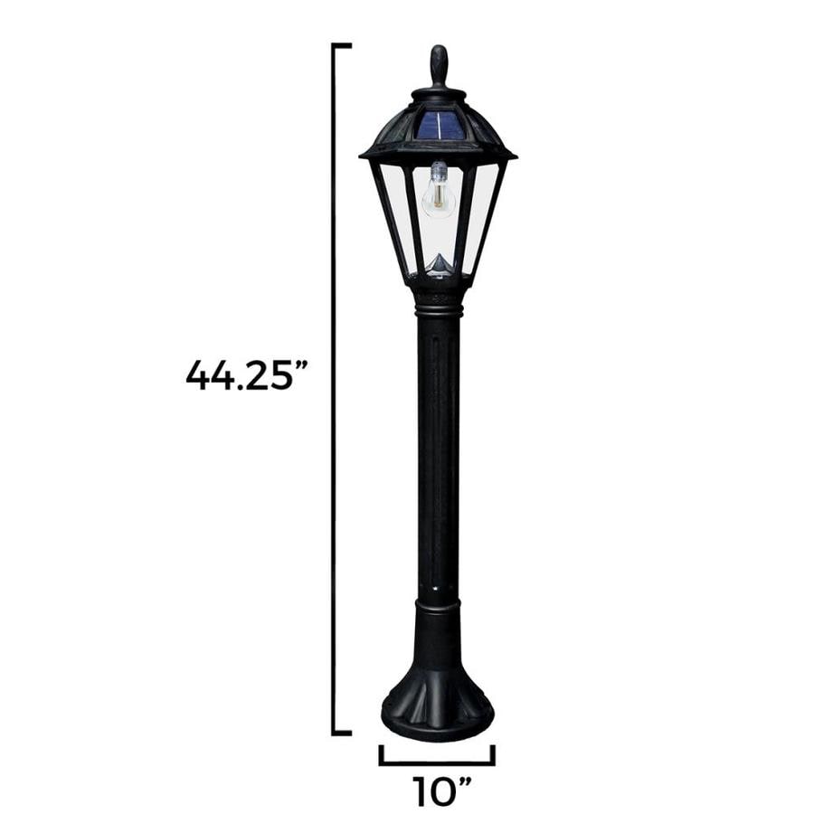 Gama Sonic Polaris Bollard Solar Light- Black in the Complete Post