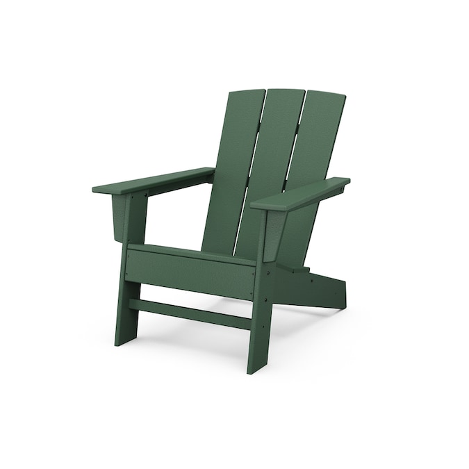 POLYWOOD Oakport Green Plastic Stationary Adirondack Chair