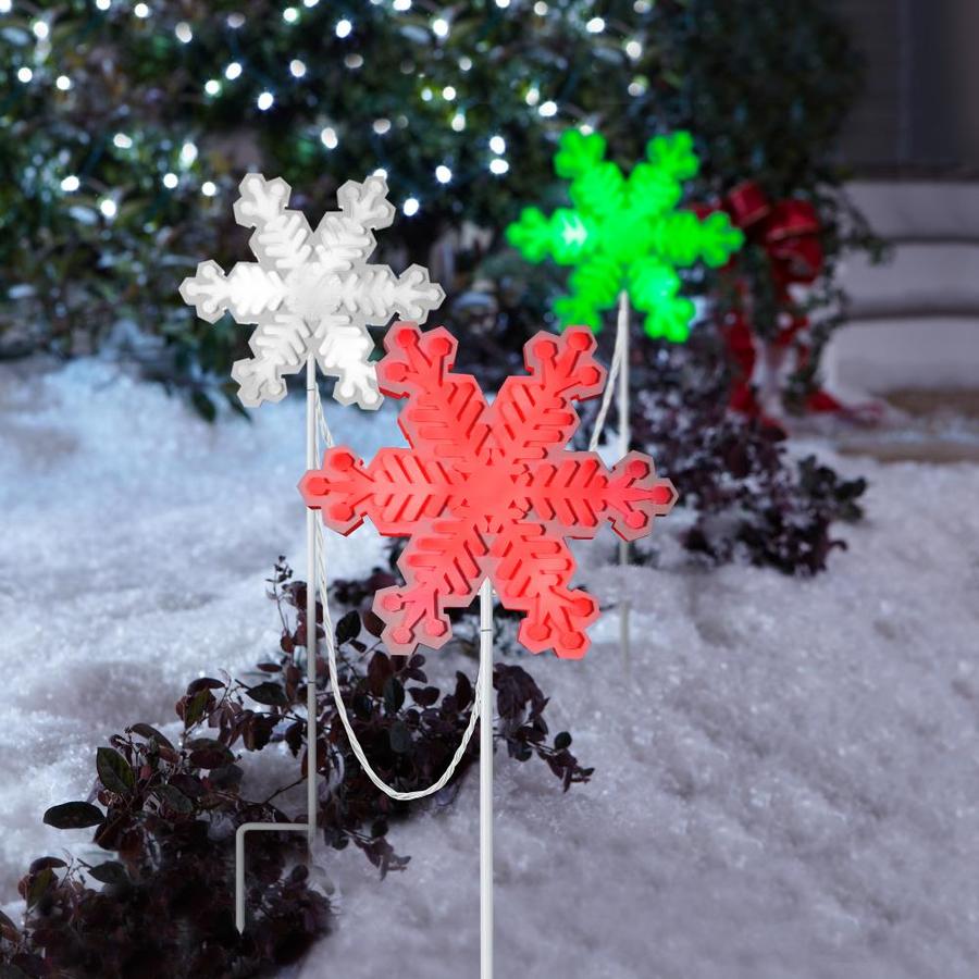 Gemmy Orchestra Of Lights 8-Marker Color Changing Snowflake Christmas ...