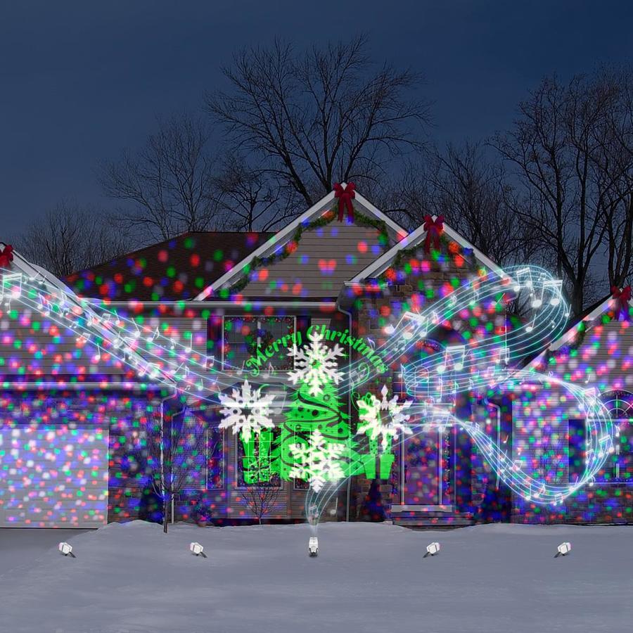 christmas lights house projector