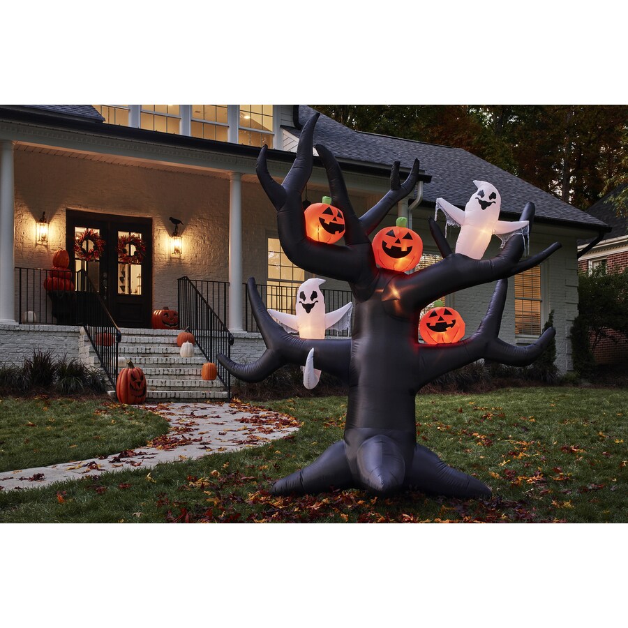 Gemmy 8.5ft x 8.2ft Lighted Tree Halloween Inflatable in the Outdoor