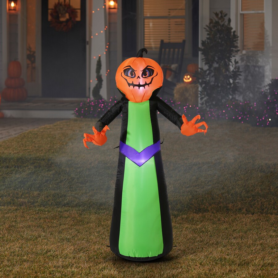 Gemmy 5ft x 2.7ft Lighted Reaper Halloween Inflatable in the