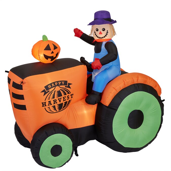 Gemmy 5.5ft x 6ft Lighted Scarecrow Halloween Inflatable in the