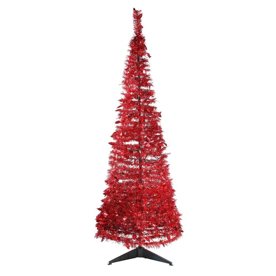 red artificial christmas tree