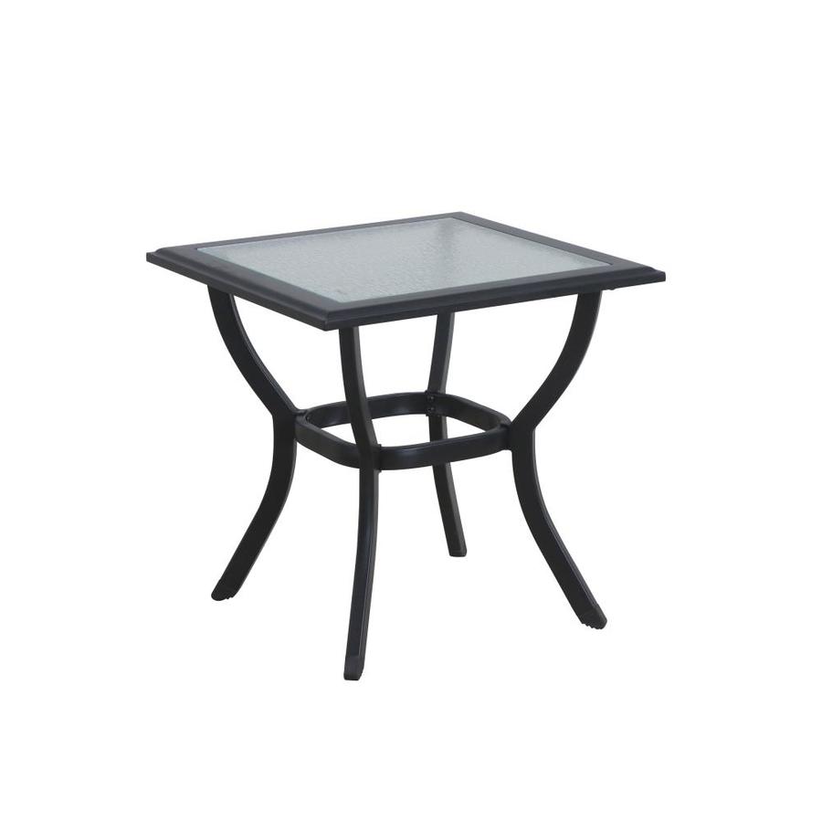 Style Selections Glenn Hill Square Rattan Outdoor End Table 20 08 In W X 20 08 In L In The Patio Tables Department At Lowes Com