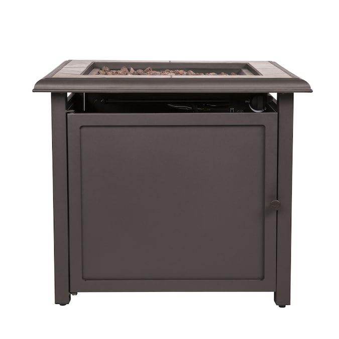Garden Treasures 29 33 In W 55000 Btu Brown Tabletop Steel Fire