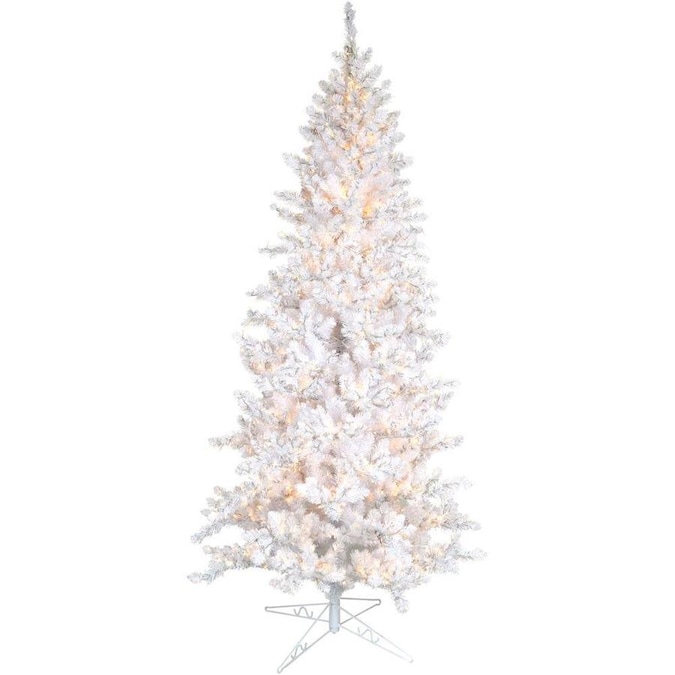 Fraser Hill Farm 7.5-ft Pre-Lit Artificial Christmas Tree with 2250 Multi-Function White Warm ...