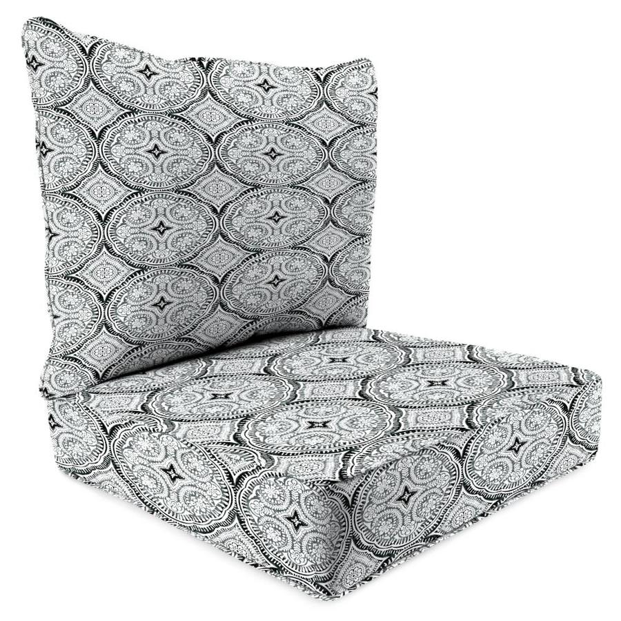 Jordan Manufacturing 2 Piece Besetta Stone Deep Seat Patio Chair Cushion In The Patio Furniture Cushions Department At Lowes Com