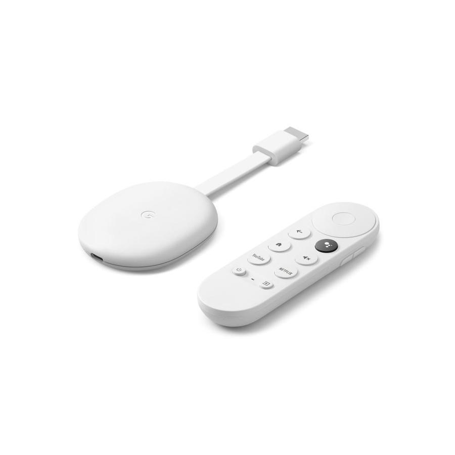 Google Chromecast With Google Tv 4k Hdr Streaming Media Player Google Assistant Voice Control In Snow In The Media Streaming Devices Department At Lowes Com