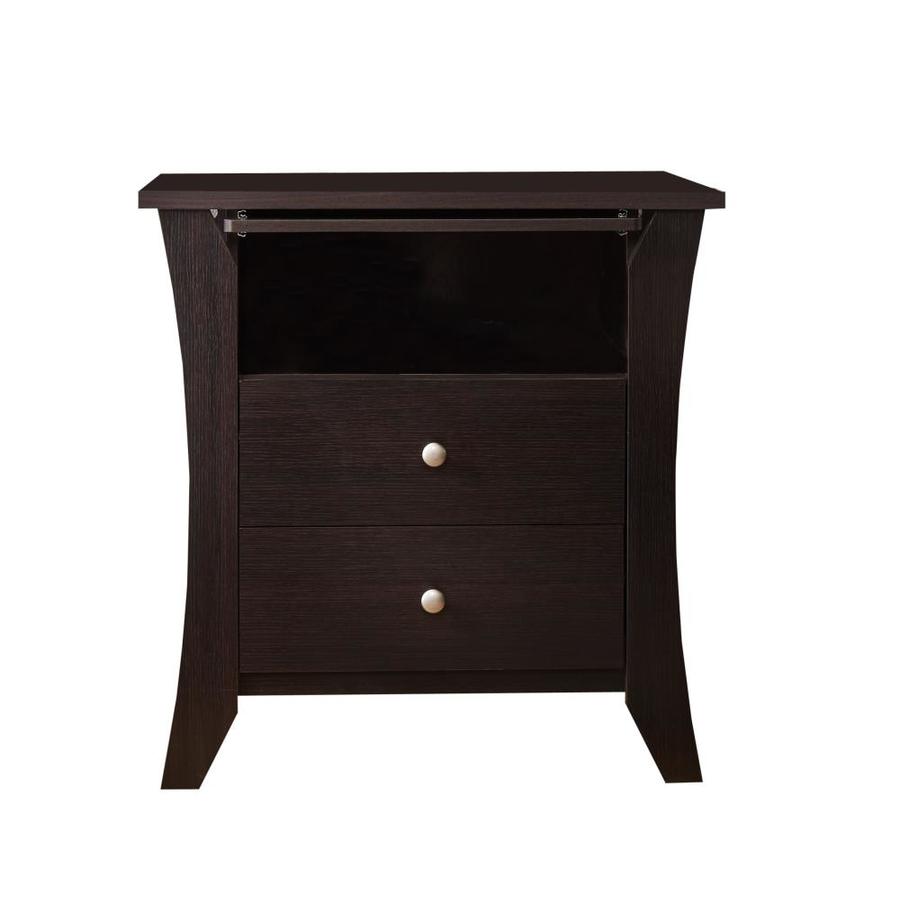 Furniture Of America Newell Dark Espresso Nightstand In The Nightstands Department At Lowes Com