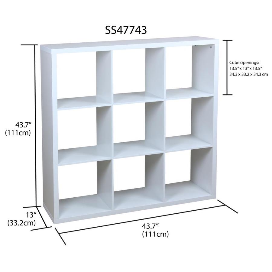 Home Basics 9 Compartment Natural Stackable Composite Wood Cube In The Storage Cubes Drawers Department At Lowes Com