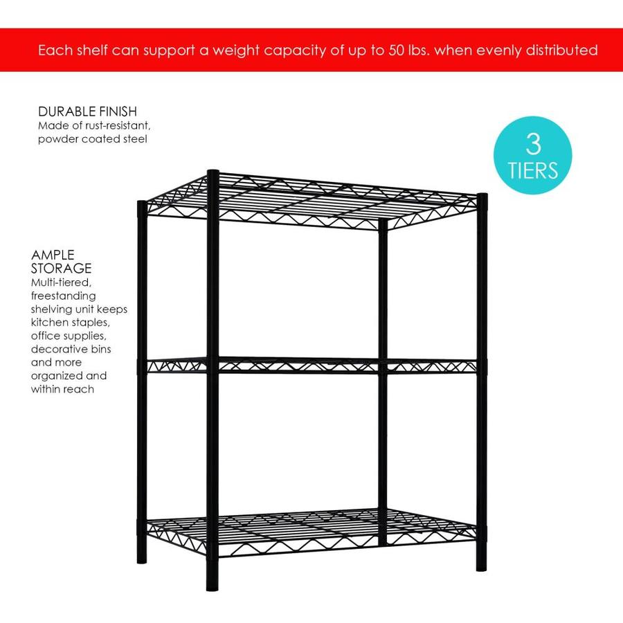 Home Basics 13.75-in D X 29-in W X 32-in H 2-tier Steel Utility 