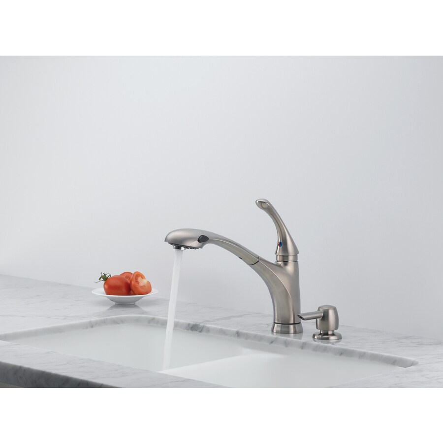 Delta Debonair Stainless Steel Kitchen Faucet In The Kitchen Faucets 