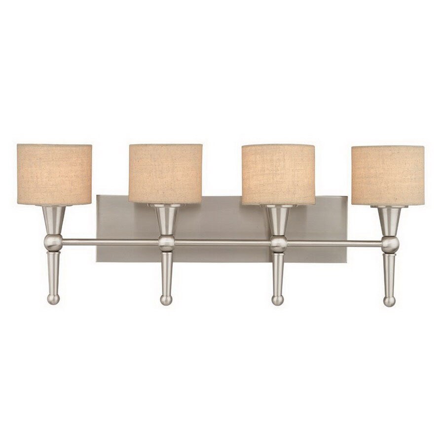 Shop Thomas Lighting 4-Light Allure Brushed Nickel Art Glass Bathroom Vanity Light at Lowes.com