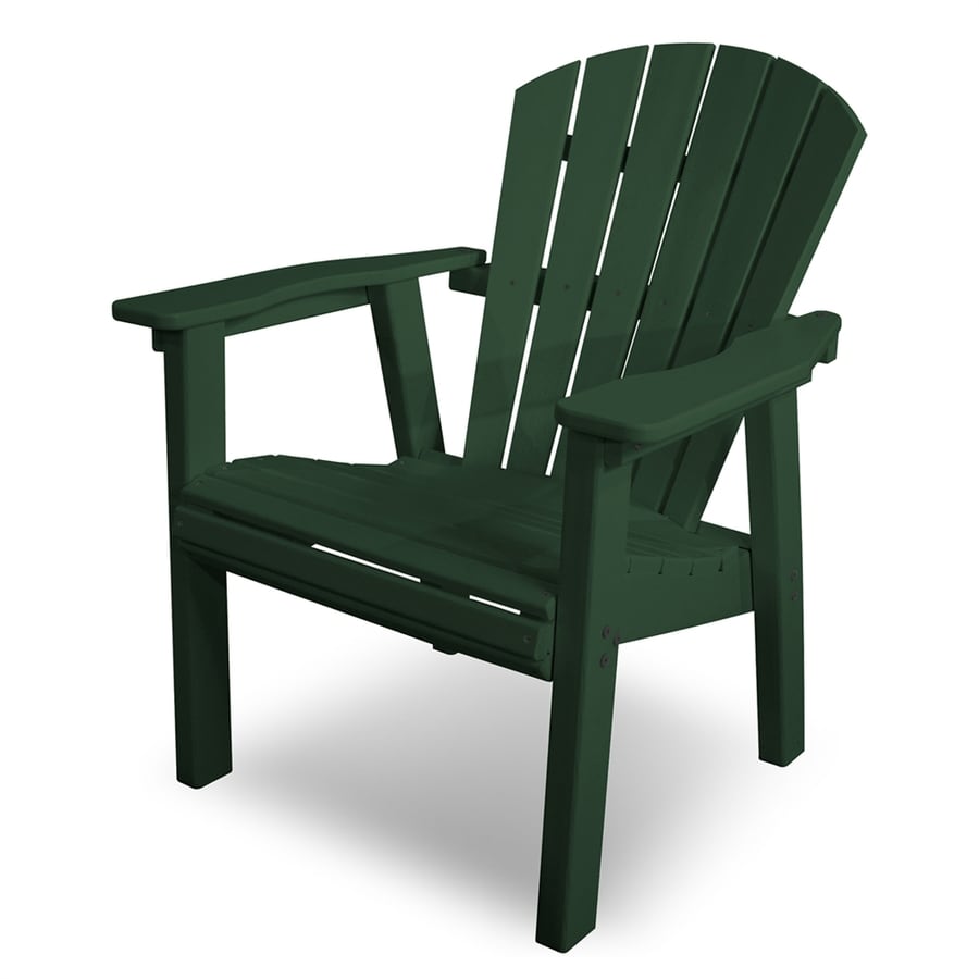 Shop POLYWOOD Seashell Green Plastic Adirondack Chair at
