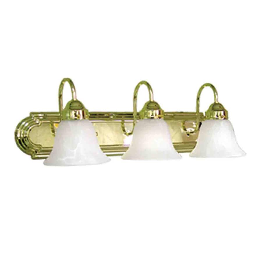 Shop Volume International 3-Light Minister Polished Brass Bathroom Vanity Light at Lowes.com