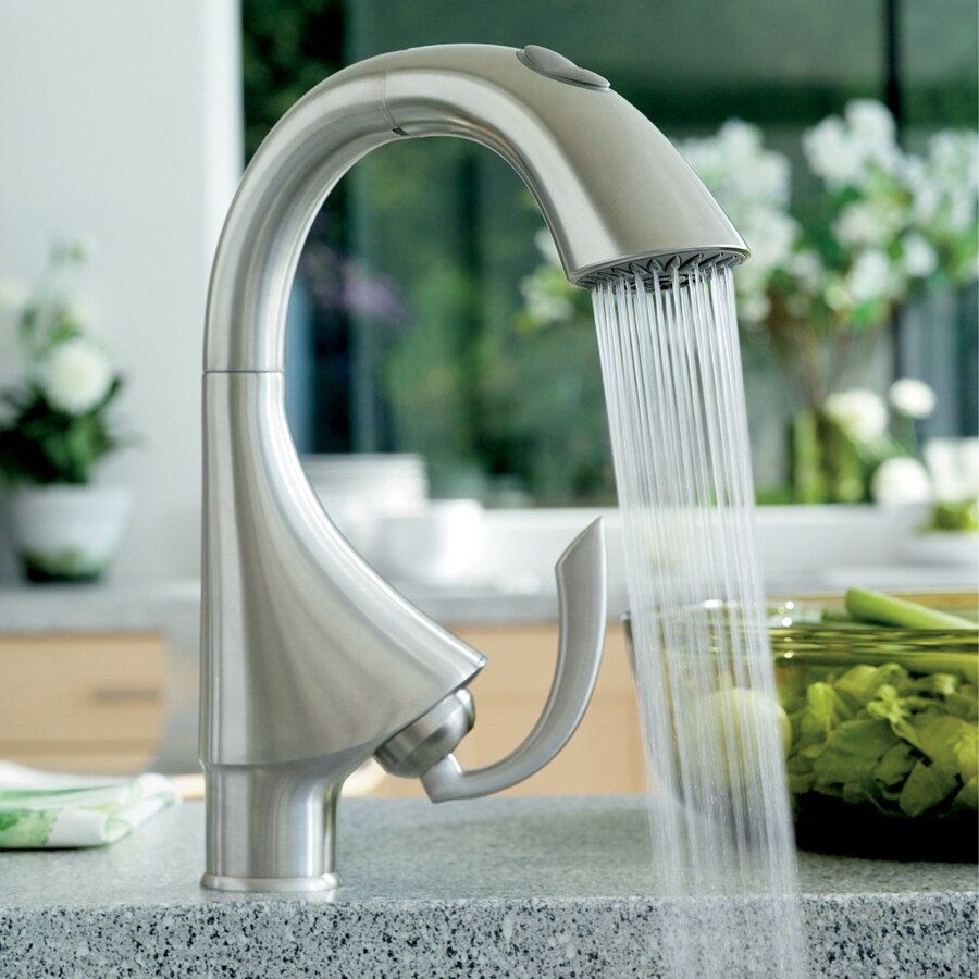 GROHE K4 Stainless Steel 1Handle PullOut Kitchen Faucet in the