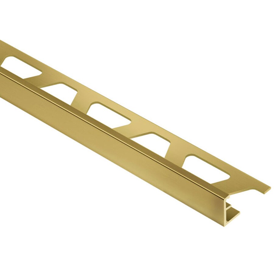 Schluter Systems Schiene 0 25 In W X 98 5 In L Solid Brass Brass L Angle Tile Edge Trim In The Tile Edge Trim Department At Lowes Com