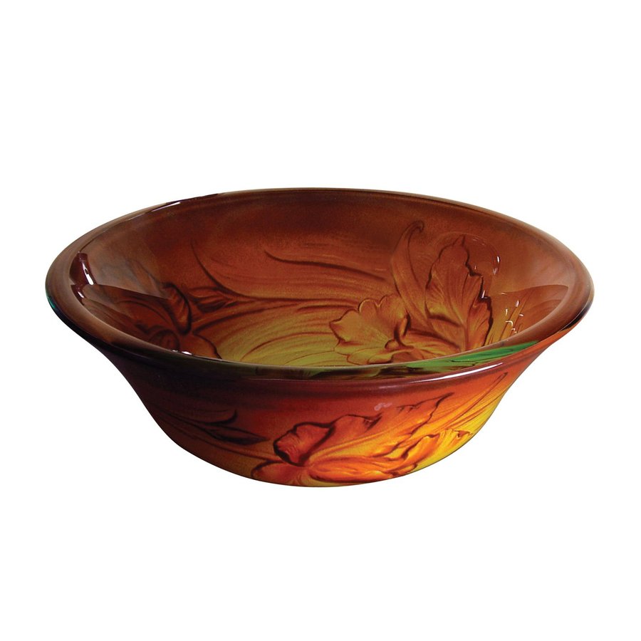 shop yosemite home decor brunette polished glass vessel round bathroom sink at lowes com shop yosemite home decor brunette polished glass vessel round bathroom sink at lowes com