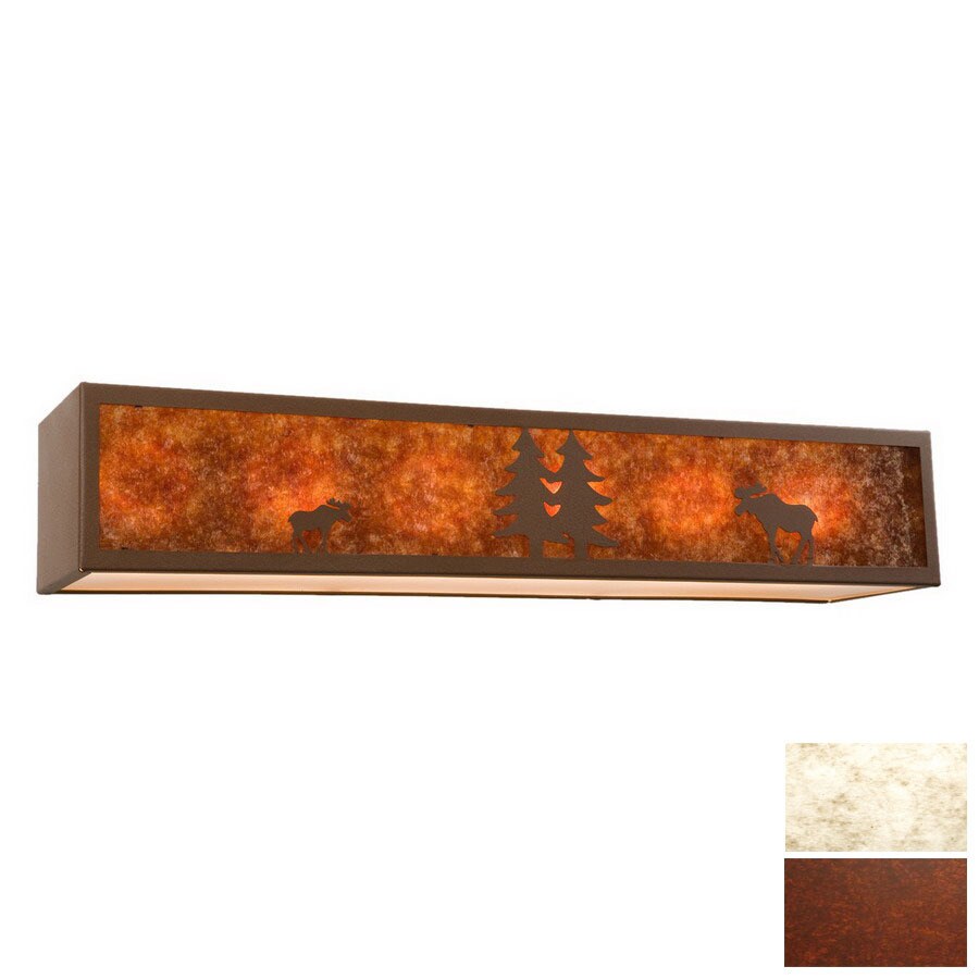 Steel Partners 6 Light Moose Rust Bathroom Vanity Light In The Vanity Lights Department At Lowes Com