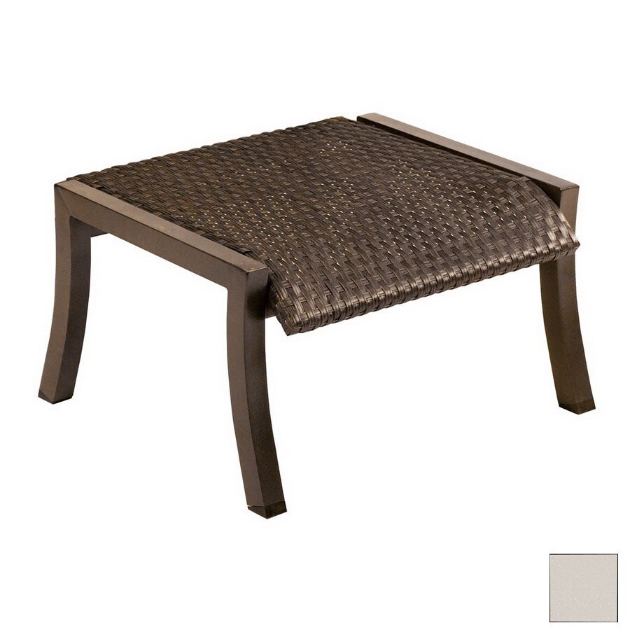 Woodard 25 5 In L X 22 5 In W X 15 In H Aluminum Ottoman In The Outdoor Ottomans Foot Stools Department At Lowes Com