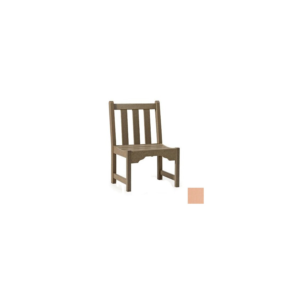 Siesta Furniture Peach Slat Seat Plastic Patio Dining Chair At
