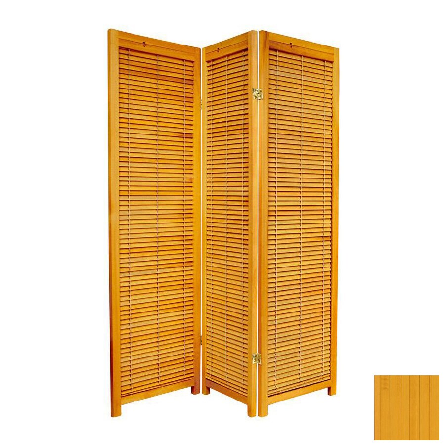 Oriental Furniture Room Dividers 3 Panel Honey Folding