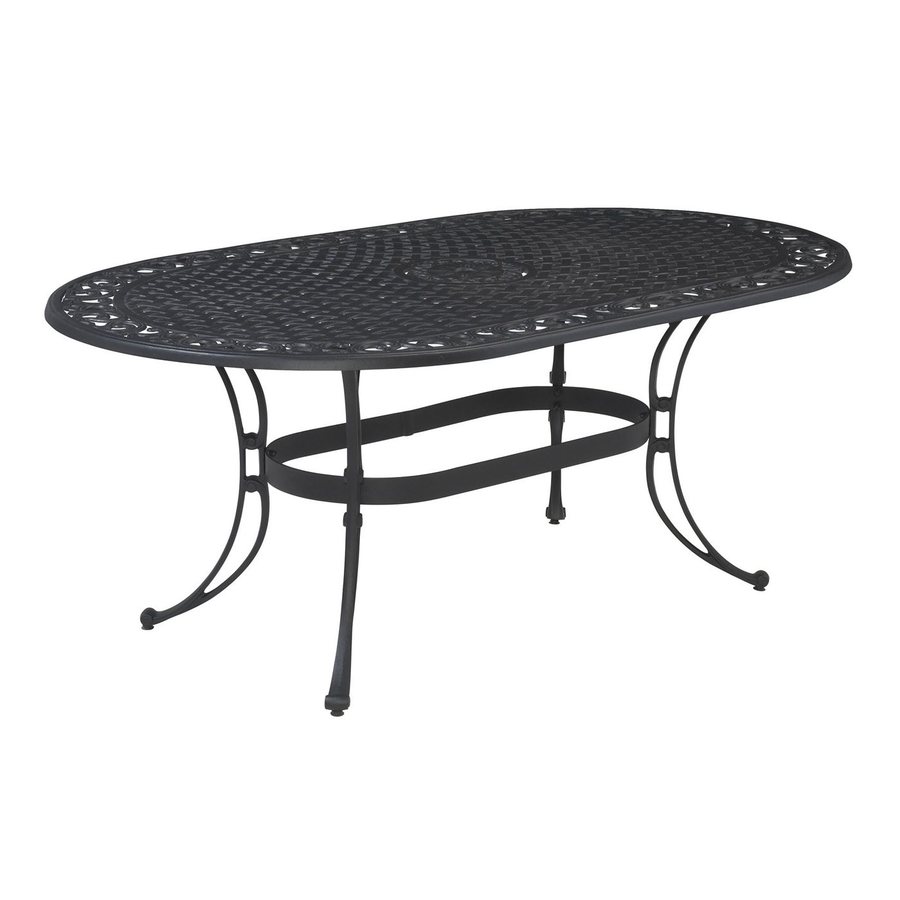 Home Styles Biscayne Oval Dining Table 42in W x 72in L with Umbrella