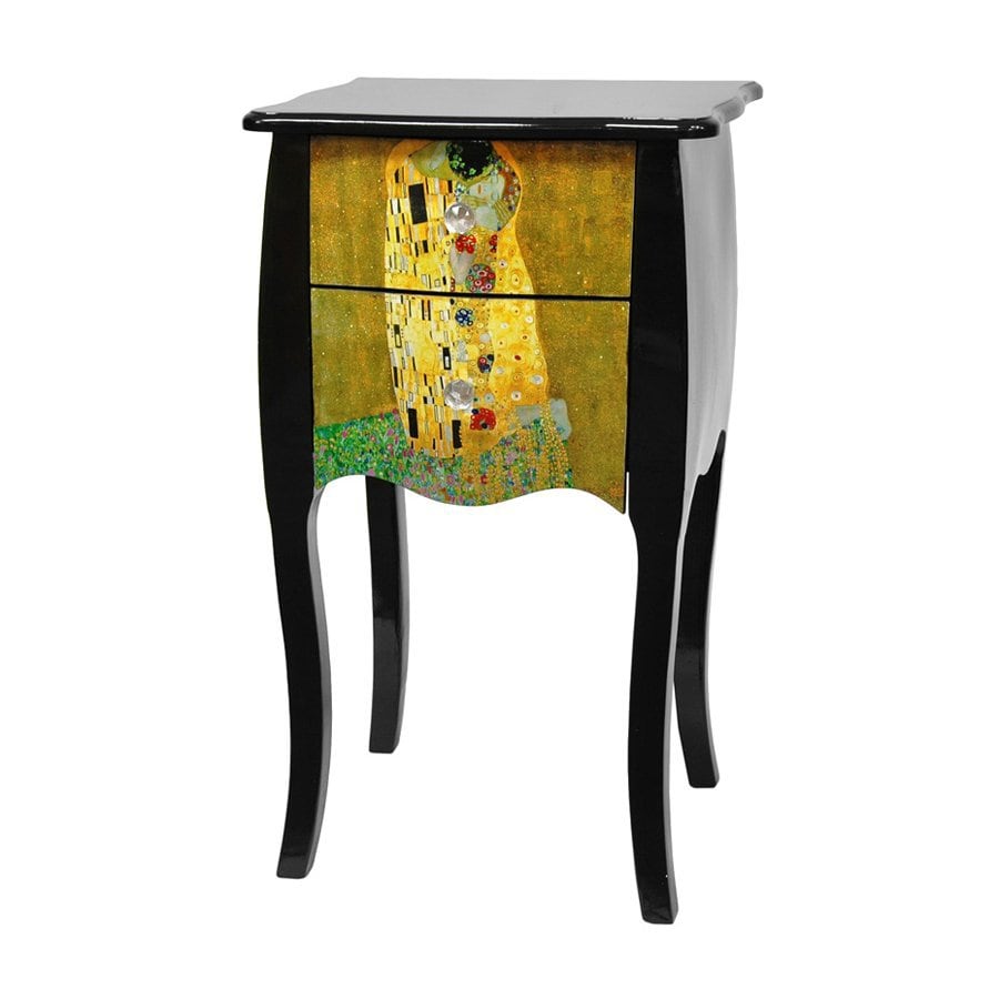 Oriental Furniture Decorative Storage Black Lacquer Nightstand In The Nightstands Department At Lowes Com