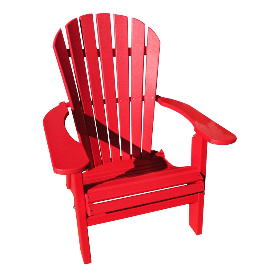 Shop Phat Tommy Fire Engine Red Plastic Folding Patio Adirondack Chair