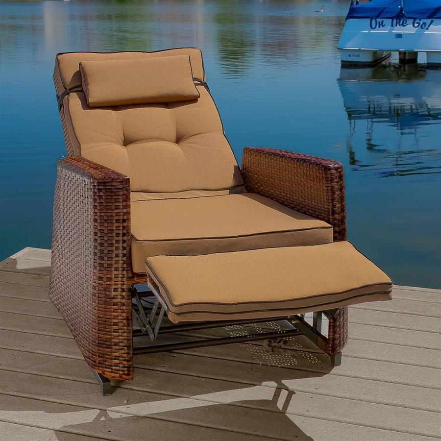 Best Selling Home Decor Brown Wicker Recliner in the Recliners