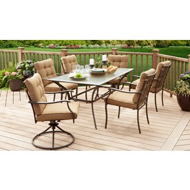 Shop Garden Treasures Eastmoreland Rectangle Dining Table at Lowes.com